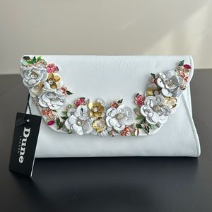 Dune London Bathilda White Clutch